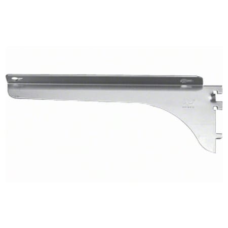 Knape and Vogt 83 Series 14 Inch Long Heavy Duty Flange Shelf Bracket with 460 lbs Weight Capacity for Double Slot Standards Anochrome