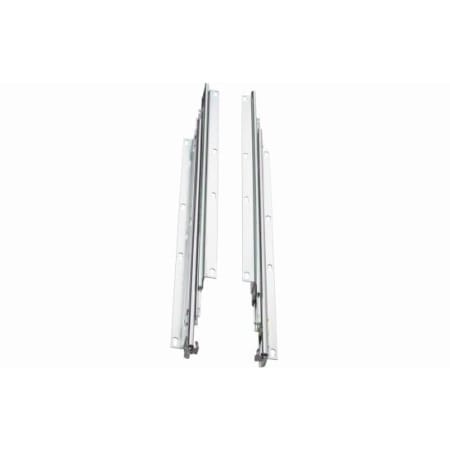 Knape and Vogt 8000 Series 18 Inch Over Travel Concealed Undermount Drawer Slide with 130 Lbs. Weight Capacity - Pair Anochrome