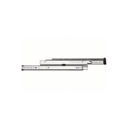 Knape and Vogt 8505 Series 14 Inch Over Travel Side Mount Ball Bearing Drawer Slides with 150 Pound Weight Capacity and Quick Disconnect - Pair Anochrome