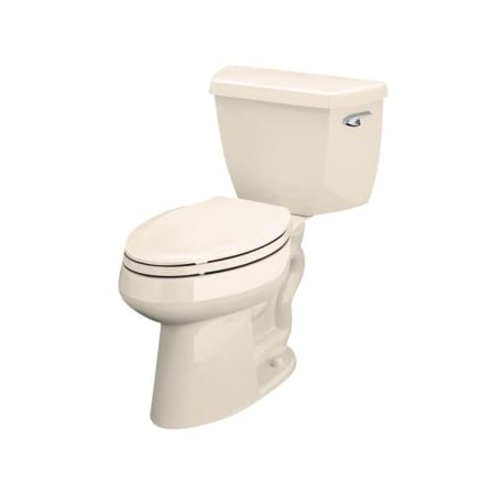 Kohler Highline Pressure Lite elongated 1.0 gpf toilet with tank cover locks and right-hand trip lever, less seat Almond