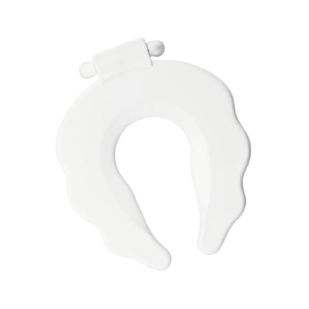 Kohler Primary Round Open Front Children's Toilet Seat with Anti-Microbial Agent and Green Hinge White