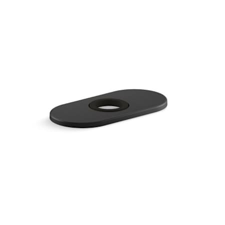 Kohler Optional 4" Rounded Escutcheon Plate for Insight and Kinesis Faucet Matte Black