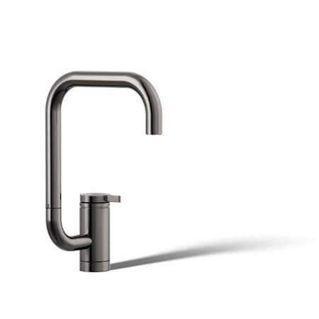 Kohler Components 1.5 GPM Single Hole Bar Faucet with Extended Reach Angled High-Arch Spout and Two Function Aerator with SoftRinse Spray  Vibrant Titanium