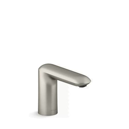 Kohler Kumin 0.5 GPM Single Hole Touchless Bathroom Faucet with Grid Drain and Kinesis Sensor, AC-Powered Brushed Nickel