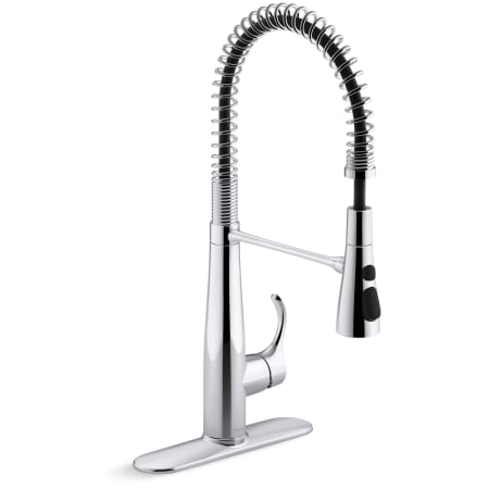 Kohler Simplice 1.5 GPM Single Hole Pre-Rinse Pull Down Kitchen Faucet - Includes Escutcheon Polished Chrome