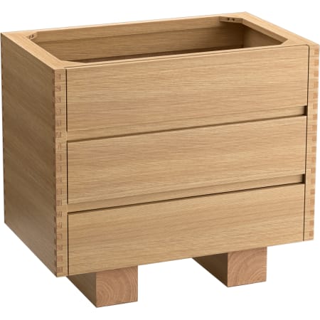 Kohler Landshapes by Daniel Arsham 37" Single Free Standing Vanity Cabinet Only - Less Vanity Top, Sink, and Cabinet Hardware Stratified Oak