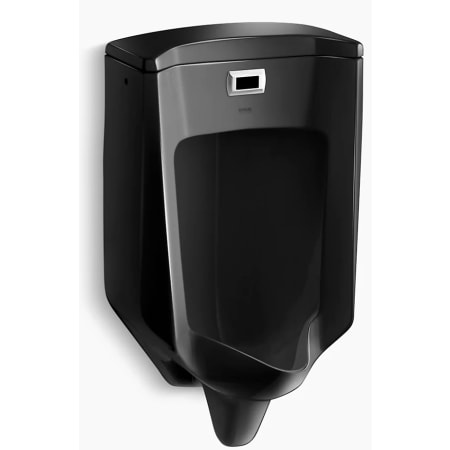 Kohler Bardon Wall-Hung Rear Spud Touchless Urinal - .5 GPF Black Black