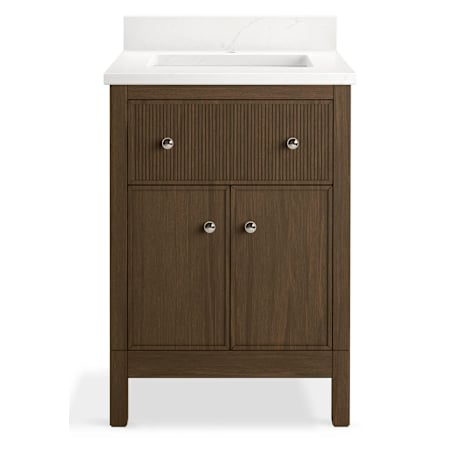 Kohler Malin by Studio McGee 24" Free Standing Vanity Set with Cabinet and Stone Composite Vanity Top Draper Oak