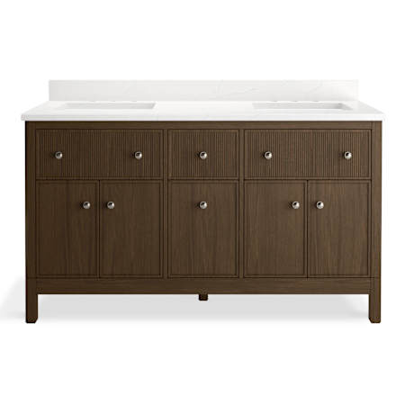 Kohler Malin by Studio McGee 61" Free Standing Vanity Set with Cabinet and Stone Composite Vanity Top Draper Oak