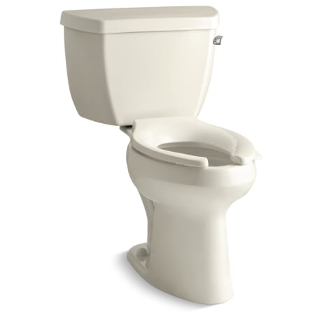 Kohler Highline 1.0 GPF Elongated Two-Piece Toilet with Pressure Lite Flushing Technology and Right Hand Trip Lever - Less Seat Almond