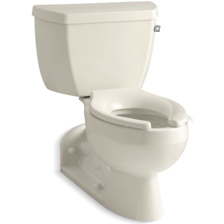 Kohler Pressure Lite Toilet with Elongated Bowl and Right-Hand Trip Lever from the Barrington Series Almond