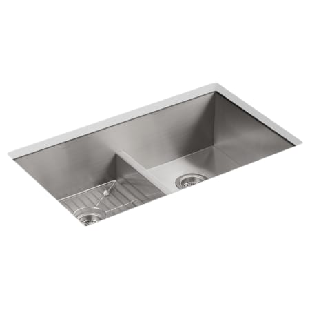 Kohler Vault 33" Double Basin Top-Mount/Under-Mount 18-Gauge Stainless Steel Kitchen Sink with Smart Divide Stainless Steel