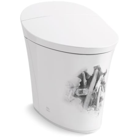 Kohler Landshapes by Daniel Arsham 0.8 / 1.28 GPF Dual Flush One Piece Elongated Smart Toilet with Actuator Plate Flush - Bidet Seat Included White