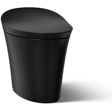 Kohler Veil Dual Flush One Piece Elongated Chair Height Intelligent Toilet - Seat Included with Quiet Close Lid Honed Black