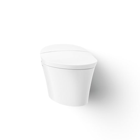 Kohler Veil One-Piece Elongated Dual-Flush Smart Toilet with Stainless Steel Wand that Offers Adjustable Spray Shape, Position, Water Pressure, Temperature, Pulsate, and Oscillate Functions White