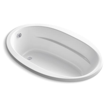 Kohler Sunward 66" Drop-In Soaking Tub with End Drain and ExoCrylic White