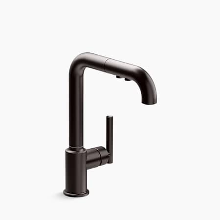 Kohler Purist 1.5 GPM Single Hole Pull Out Kitchen Faucet Brushed Graphite