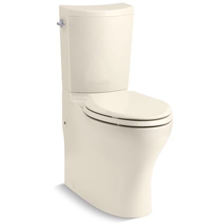 Kohler Persuade Curv Comfort Height Two-Piece Elongated Dual-Flush Toilet with Left-Hand Trip Lever and Skirted Trapway Almond