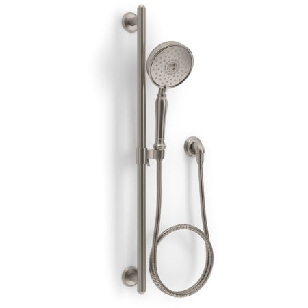 Kohler Devonshire 2.5 GPM Multi-Function Handshower Kit with MasterClean and Katalyst - Includes Slidebar, Hose, and Wall Supply Vibrant Brushed Nickel