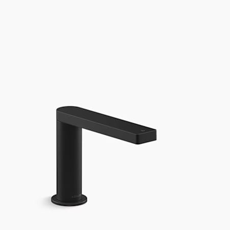 Kohler Composed 0.5 GPM Single Hole Touchless Bathroom Faucet with Grid Drain and Kinesis Sensor, AC-Powered Matte Black