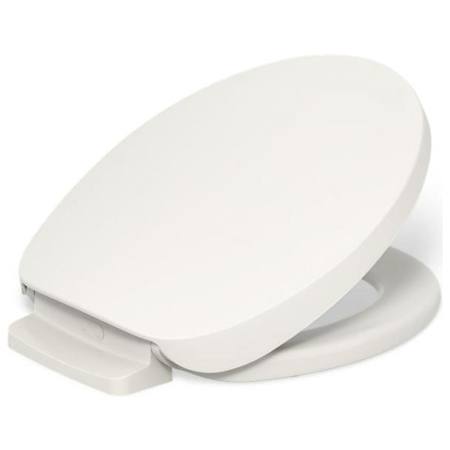Kohler PureWarmth Round Closed-Front Heated Toilet Seat with Soft Close Lid, Quick Release, and Night Light Biscuit