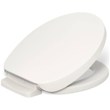 Kohler PureWarmth Round Closed-Front Heated Toilet Seat with Soft Close Lid, Quick Release, and Night Light Biscuit