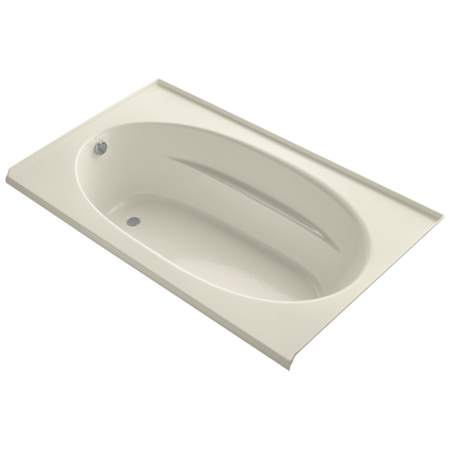 Kohler Windward Collection 72" Drop In Three Wall Alcove Soaking Bath Tub with Left Hand Drain Almond