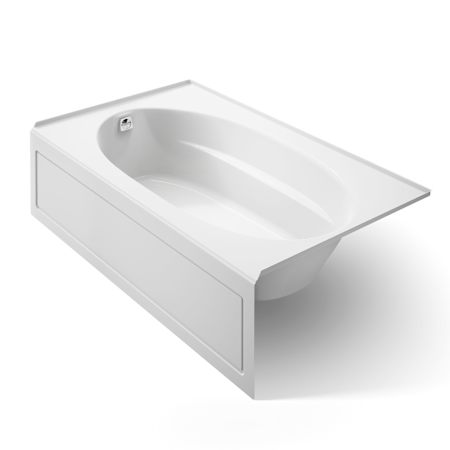 Kohler Windward Collection 72" Three Wall Alcove Soaking Bath Tub with Left Hand Drain White