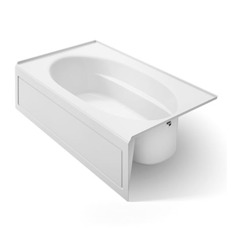 Kohler Windward Collection 72" Three Wall Alcove Soaking Bath Tub with Right Hand Drain White