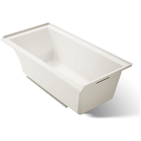 Kohler Underscore 60" Soaking Tub with Right Drain and Bask Heating Technology Biscuit