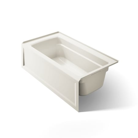 Kohler Archer Collection 60" Three Wall Alcove Soaker Bath Tub with Armrests, Lumbar Support and Right Drain Biscuit