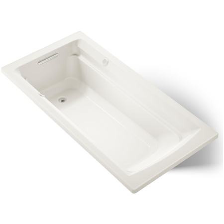 Kohler Archer 72" Drop In Acrylic Air Tub with Reversible Drain and Overflow - Comfort Depth Design and Bask Heated Surface Technology Biscuit
