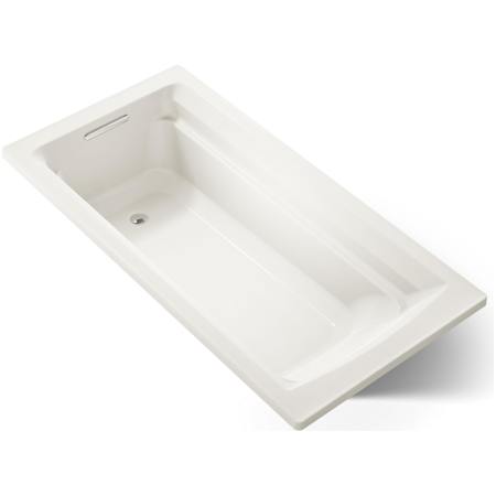 Kohler Archer Collection 72" Drop In Soaker Bath Tub with Slotted Overflow, Armrests, Lumbar Support and Textured Bottom Biscuit