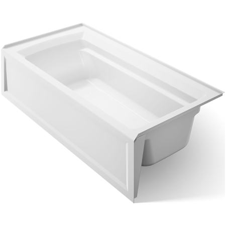 Kohler Archer Collection 72" Three Wall Alcove Soaker Bath Tub with Slotted Overflow, Armrests, Lumbar Support, Textured Bottom and Right Hand Drain White