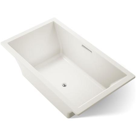 Kohler Underscore Collection 72" Drop In Acrylic Bath Tub With Molded Lumbar Support and Center Drain Biscuit