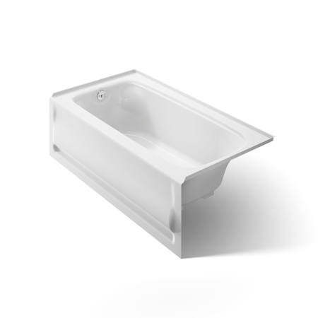 Kohler Bancroft Collection 60" Three Wall Alcove Soaking Bath Tub with Left Hand Drain White