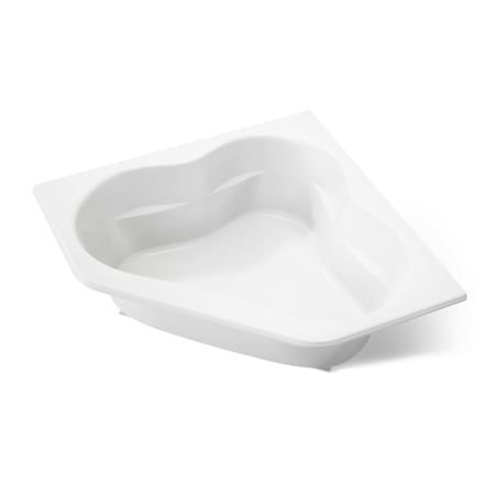 Kohler Tercet Collection 60" Corner Soaking Bath Tub with Center Drain White
