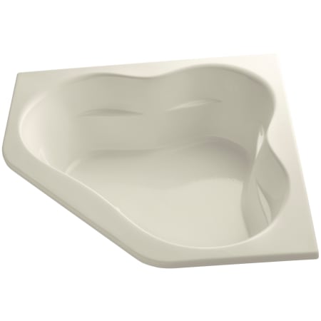 Kohler Tercet Collection 60" Corner Soaking Bath Tub with Center Drain Almond