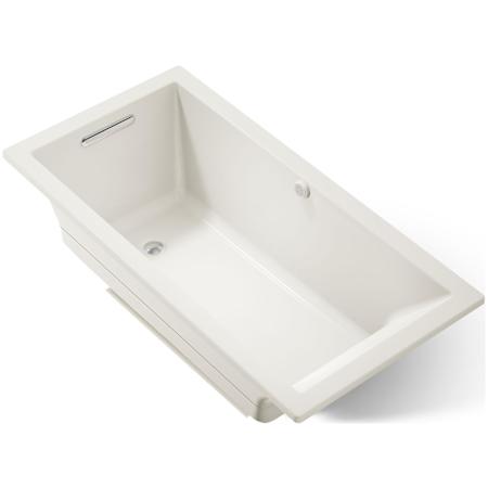 Kohler Underscore Rectangle 60" Drop In Acrylic Air Tub with Reversible Drain and Overflow Biscuit