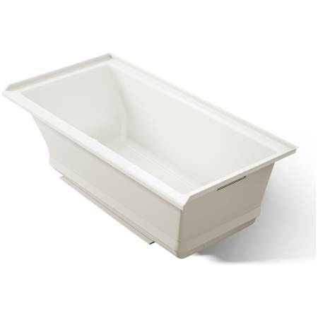 Kohler Underscore Rectangle 60" Three Wall Alcove Acrylic Air Tub with Right Drain and Overflow Biscuit