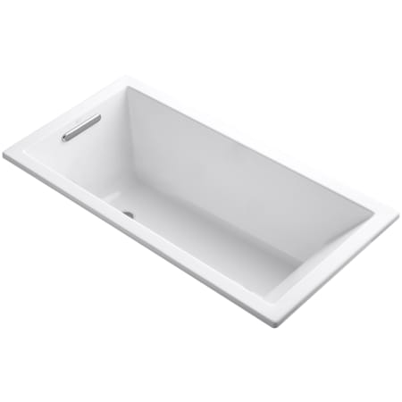Kohler Underscore 60" Soaking Tub with Reversible Drain, Bask Heating, and VibrAcoustic Technology White