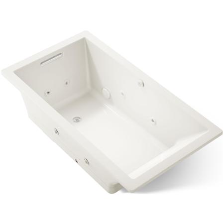 Kohler Underscore Rectangle 66" Drop In Acrylic Air / Whirlpool Tub with Reversible Drain and Overflow Biscuit