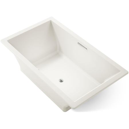 Kohler Underscore Rectangle 72" Drop In Acrylic Air Tub with Center Drain and Overflow Biscuit