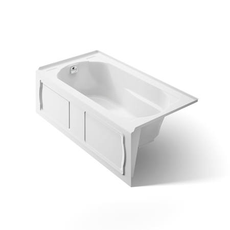 Kohler Devonshire Collection 60" Three Wall Alcove Soaking Bath Tub with Left Hand Drain White