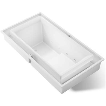 Kohler Sok Collection 75" Undermount or Drop In Effervescence Bath Tub with Right Side Drain White