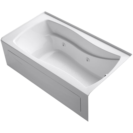 Kohler Mariposa 66" Three Wall Alcove Jetted Whirlpool Bath Tub with Right Drain and Bask Heating Technology White