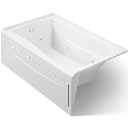 Kohler Mariposa Collection 60" Three Wall Alcove Jetted Whirlpool Bath Tub with Left Side Drain White