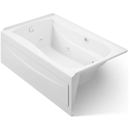 Kohler Mariposa Collection 60" Three Wall Alcove Jetted Whirlpool Bath Tub with Left Side Drain White