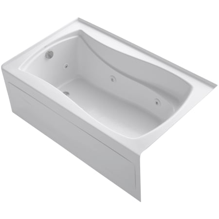 Kohler Mariposa 60" Three Wall Alcove Jetted Whirlpool Bath Tub - Left Drain White