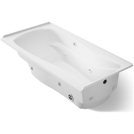 Kohler Mariposa Collection 72" Three Wall Alcove Jetted Whirlpool Bath Tub with Right Side Drain White
